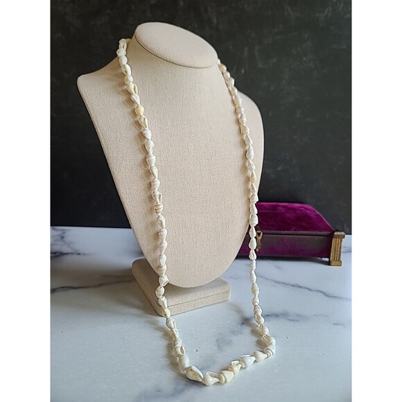 Shell Beaded Necklace Vintage, READ - Picture 1 of 10